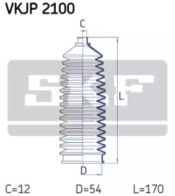 Комплект пыльника SKF VKJP 2100